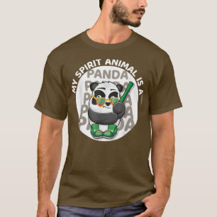 Camiseta Mens Meu Animal Espírito É Um Panda Engraçado