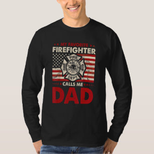 Camiseta Mens Meu Bombeiro Favorito Me Chama de Bombeiro Pa