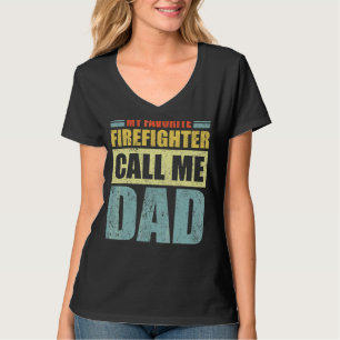 Camiseta Mens Meu Bombeiro Favorito Me Chama De Pai Pai