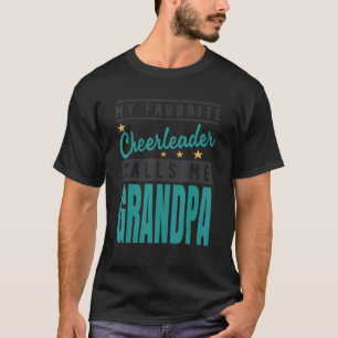 Camiseta Mens Meu Cheerleader Favorito Me Chama Avô 1