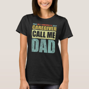 Camiseta Mens Meu Cuidador Favorito Me Chama de Pai do Pai