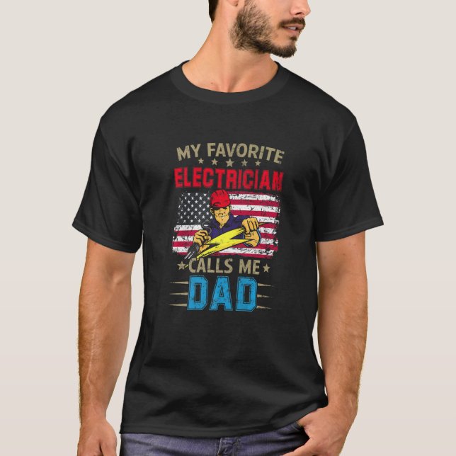 Camiseta Mens Meu Eletrônico Favorito Me Chama de Pai Pai (Frente)