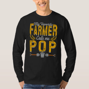 Camiseta Mens Meu Farmário Favorito Me Chama De Pop Fazendo