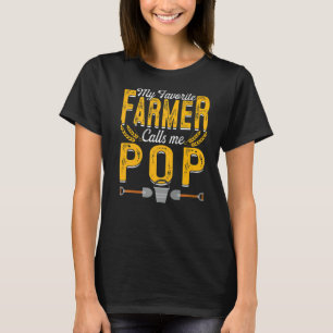 Camiseta Mens Meu Farmário Favorito Me Chama De Pop Fazendo