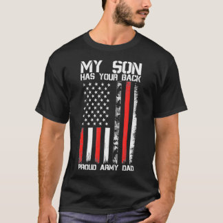 Camiseta Mens Meu Filho Tem O Seu Pai Militar Do Exército.