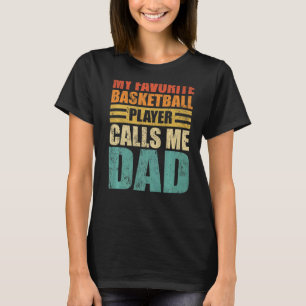 Camiseta Mens Meu Jogador De Basquete Favorito Me Chama De 