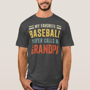 Camiseta Mens Meu Jogador De Beisebol Favorito Me Chama De 