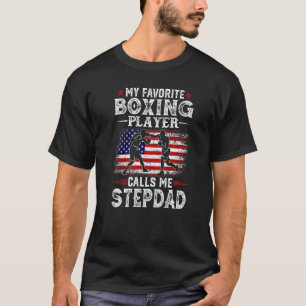 Camiseta Mens Meu Jogador De Boxing Favorito Me Chama Stepd