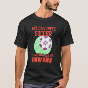 Camiseta Mens Meu Jogador De Futebol Favorito Me Chama Avô 
