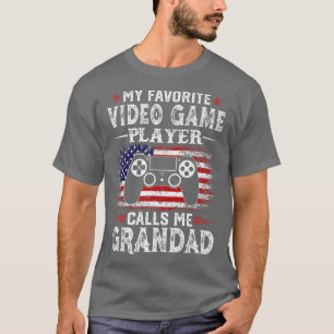 Camiseta Mens Meu Jogador De Vídeo Favorito Me Chama De Gra