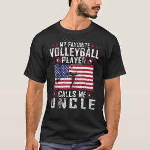 Camiseta Mens Meu Jogador De Voleibol Favorito Me Chama De 