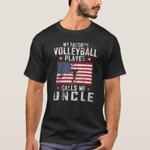 Camiseta Mens Meu Jogador De Voleibol Favorito Me Chama De