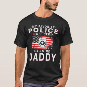 Camiseta Mens Meu Policial Favorito Me Chama De Diversão De