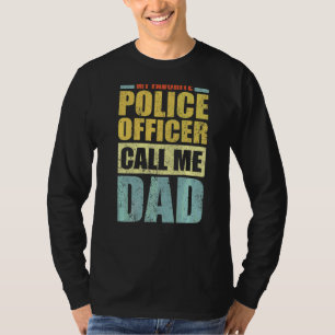 Camiseta Mens Meu Policial Favorito Me Chama De Fath De Pai
