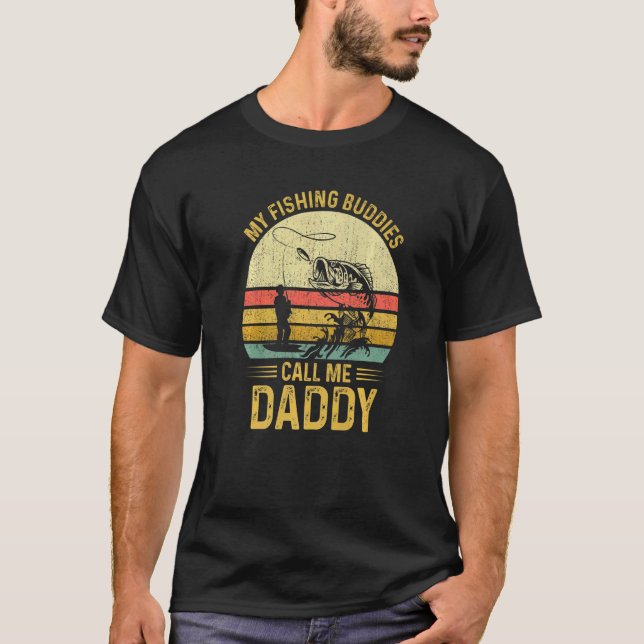 Camiseta Mens Meus Amigos De Pesca Me Chamam De Pescador Pa (Frente)