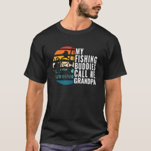 Camiseta Mens Meus Amigos De Pesca Me Chamam De Pescador Vo