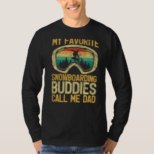 Camiseta Mens Meus Amigos Favoritos De Snowboard Me Chamam 