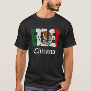 Camiseta Mens Mexicanos Flag Chicano Roupa California 818 A