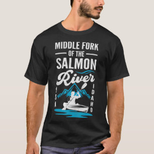 Camiseta Mens Midfork Do Rio Salmão Funny Kayak K