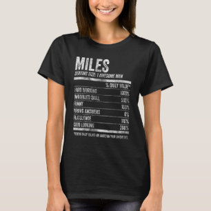 Camiseta Mens Miles Nutrição Nome Personalizado Fa