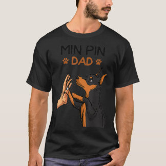 Camiseta Mens Min Pin Pai Miniatura Pinscher Cachorro Pai H