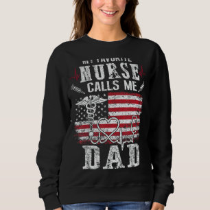 Camiseta Mens Minha Enfermeira Favorita Me Chama Pai De Pai