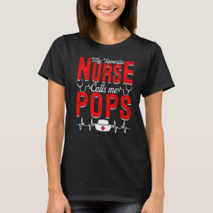 Camiseta Mens Minha Enfermeira Favorita Me Chama Pop Enferm
