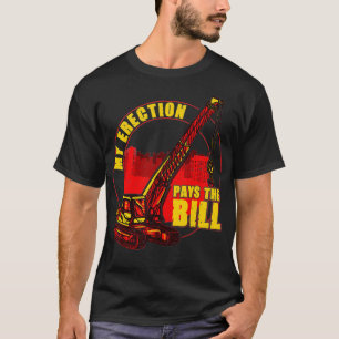 Camiseta Mens Minha Ereção Paga As Contas Engraçadas