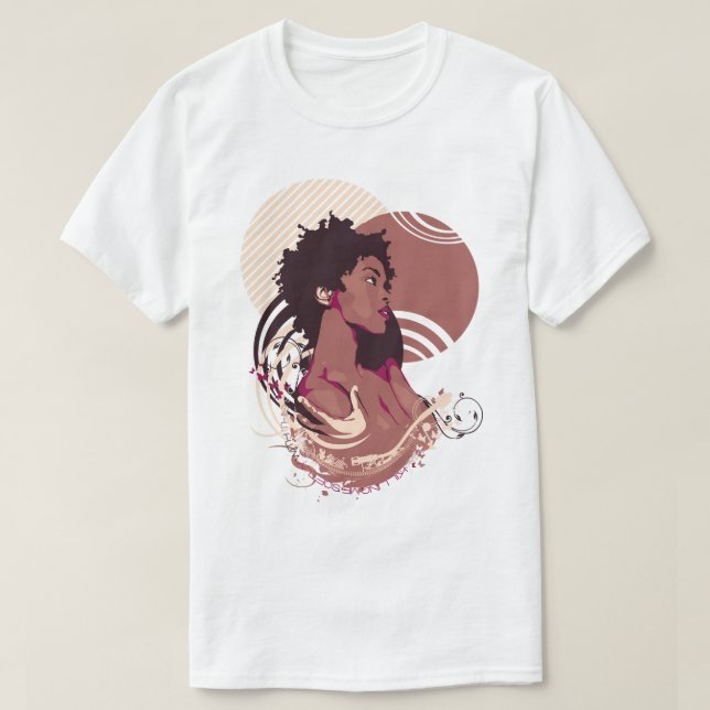 Camiseta Mens Minha Música Rock Favorita Lauryn Hill Me Mat (Frente do Design)