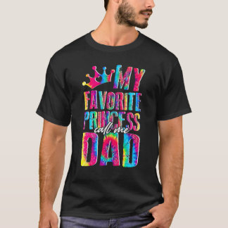 Camiseta Mens Minha Princesa Favorita Me Chama de D do Pai 