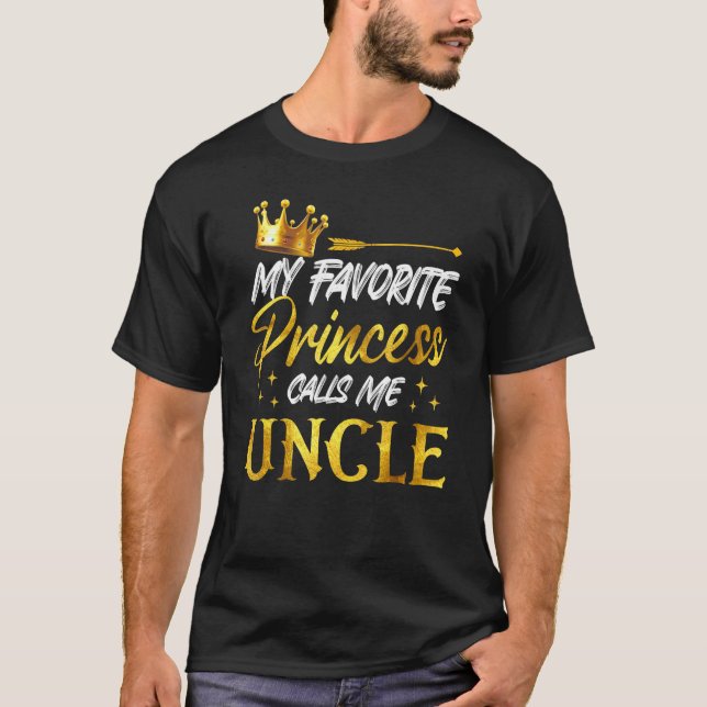 Camiseta Mens Minha Princesa Favorita Me Chama De Tio Engra (Frente)