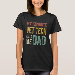 Camiseta Mens Minha Tecnologia De Vet Favorita Me Chama De 
