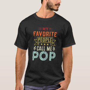 Camiseta Mens Minhas Pessoas Favoritas Me Chamam De Pop Ret