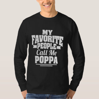 Camiseta Mens Minhas Pessoas Favoritas Me Chamam De Poppa L