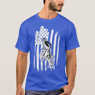 Camiseta Mens Motocross Racing Gifts EUA Flag American