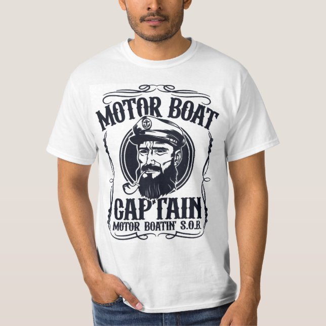 Camiseta Men's Motor Boat Captain Shirt (Frente)