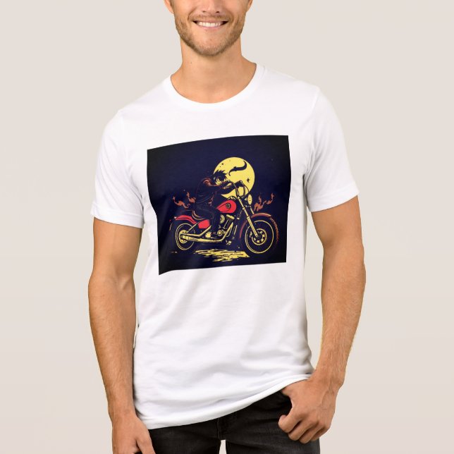 Camiseta Men's motorbiker t shirt design (Frente)