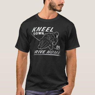 Camiseta Mens Motorcycle Rider Knee Biker Baixo