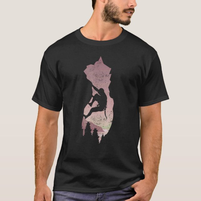 Camiseta Mens Mountain Escaling Rock Bouldering Mou (Frente)