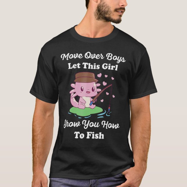 Camiseta Mens Move Over Boys Let This Girl Show You How To  (Frente)