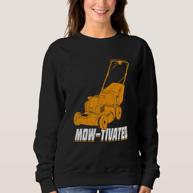 Camiseta Mens Mow-Tivated Lawn Mower Mowing (Frente)
