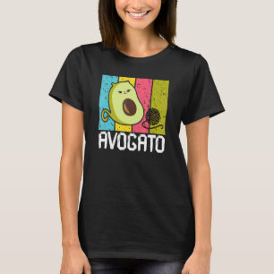 Camiseta Mens Mulheres Avogato Cat Avocado Aguacate Retro
