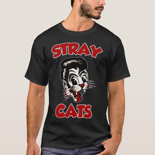 Camiseta Mens Mulheres Banda Gatos De Estrada (Frente)
