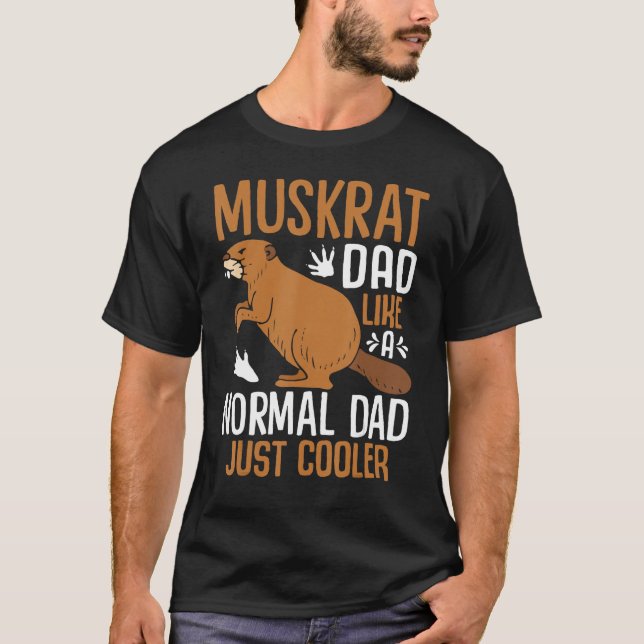 Camiseta Mens Muskrat Pai Como um Pai normal, apenas mais l (Frente)