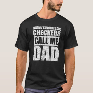 Camiseta Mens My Favorite Checkers Me chama de D do Pai Pai