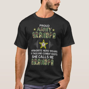 Camiseta Mens My Favorite Hero Wears Combat Boots Proud Arm