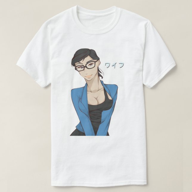 Camiseta Mens My Favorite Waifu Mia Khalifa Engraçado Gráfi (Frente do Design)