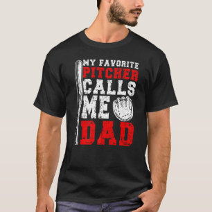 Camiseta Mens My Favorito Pitcher Me Chama De Pit De Softba