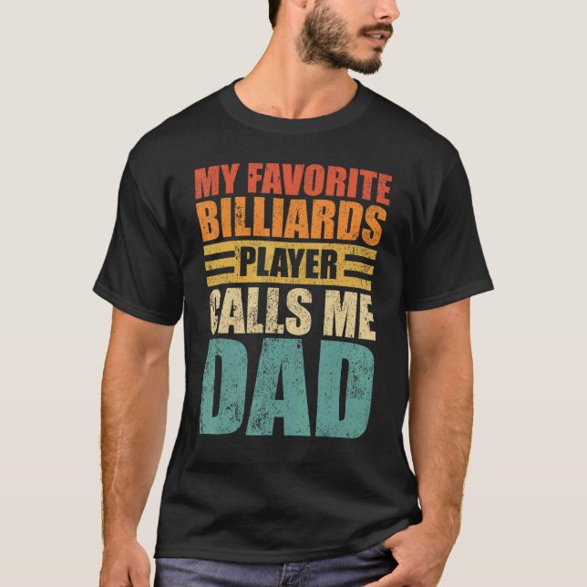 Camiseta Mens My Favoritos Billiards Player Me Chama De Gor (Frente)