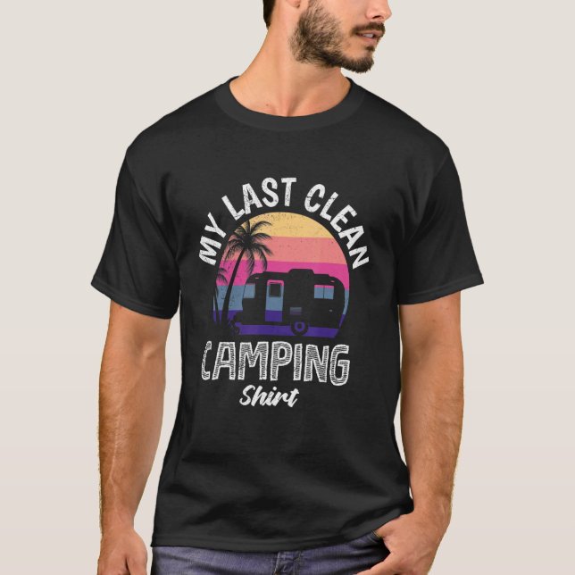 Camiseta Mens My Last Clean Camping (Frente)